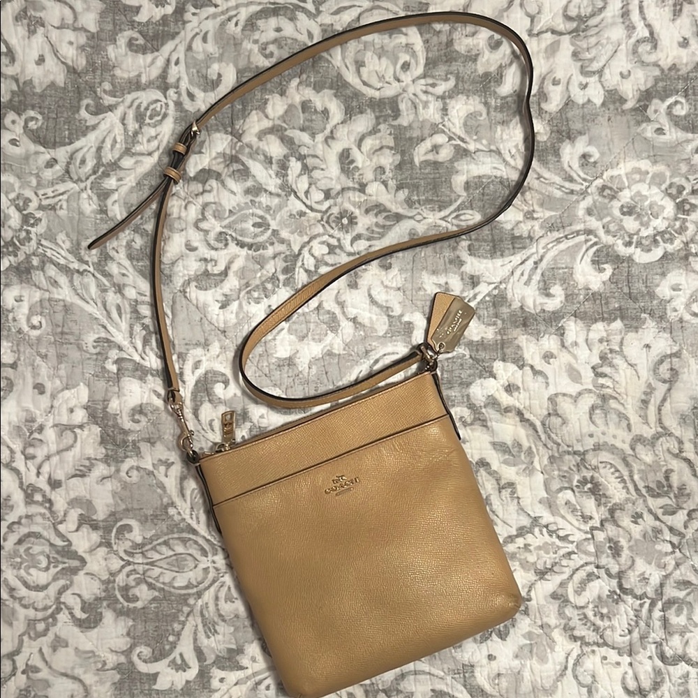 Coach Tan Crossbody Bag with Adjustable Strap